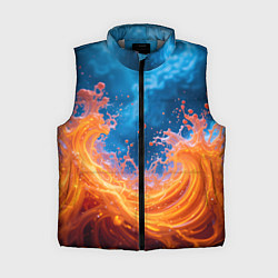 Женский жилет Яркое пламя в воде