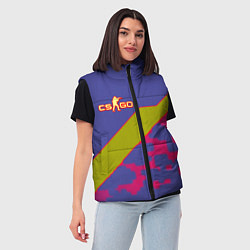 Женский жилет Counter strike camo line, цвет: 3D-черный — фото 2
