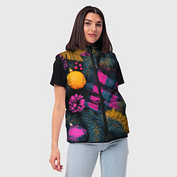 Женский жилет Новый год - фиолетовая краска, цвет: 3D-красный — фото 2