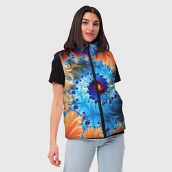 Женский жилет Оптические узоры текстура, цвет: 3D-светло-серый — фото 2