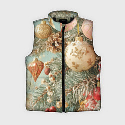 Женский жилет Елочные новогодние игрушки