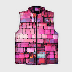 Женский жилет Pink bricks, цвет: 3D-черный