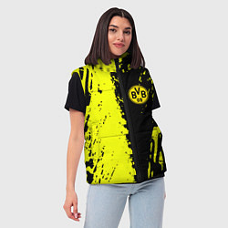 Женский жилет Borussia краски текстура, цвет: 3D-черный — фото 2