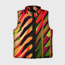 Женский жилет Красно-чёрная абстракция, цвет: 3D-черный