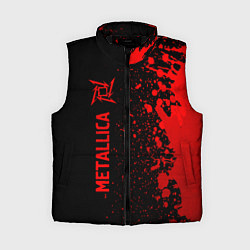 Женский жилет Metallica - red gradient по-вертикали, цвет: 3D-черный
