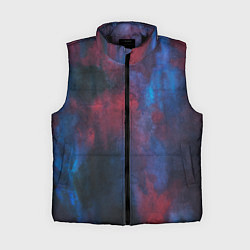 Женский жилет Тай-дай космос, цвет: 3D-черный