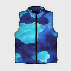 Женский жилет Камуфляж в синих оттенках