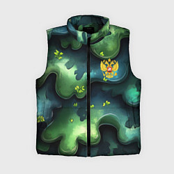 Женский жилет Летний абстрактный камуфляж, цвет: 3D-черный