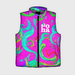 Женский жилет Abstract floral pattern - aloha, цвет: 3D-светло-серый