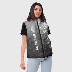 Женский жилет AC Milan - grey gradient по-вертикали, цвет: 3D-черный — фото 2