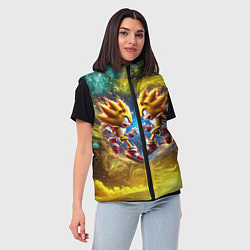 Женский жилет Sonic and Shadow battle in space - movie, цвет: 3D-светло-серый — фото 2