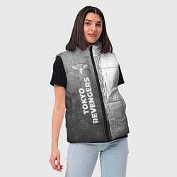 Женский жилет Tokyo Revengers - grey gradient по-вертикали, цвет: 3D-черный — фото 2
