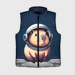 Женский жилет Капибара космонавт в космосе