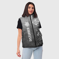 Женский жилет Disturbed - grey gradient по-вертикали, цвет: 3D-черный — фото 2
