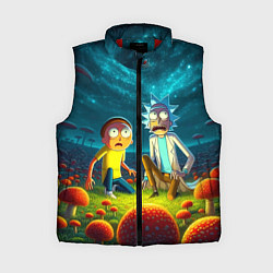 Женский жилет Rick and Morty on the fly agaric planet, цвет: 3D-красный