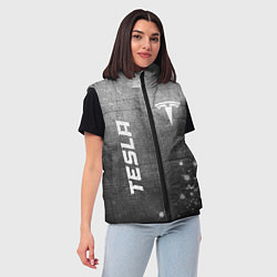 Женский жилет Tesla - grey gradient вертикально, цвет: 3D-черный — фото 2