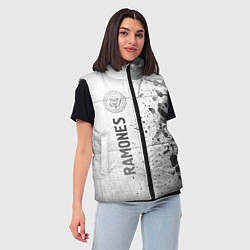 Женский жилет Ramones - white gradient по-вертикали, цвет: 3D-черный — фото 2