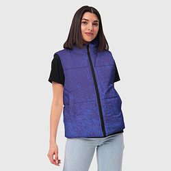 Женский жилет Джинс с потертостями-синий, цвет: 3D-светло-серый — фото 2