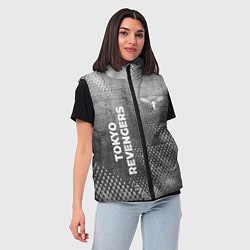Женский жилет Tokyo Revengers - grey gradient вертикально, цвет: 3D-черный — фото 2
