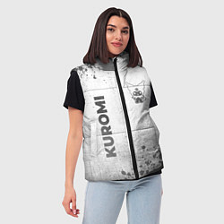 Женский жилет Kuromi - white gradient вертикально, цвет: 3D-черный — фото 2