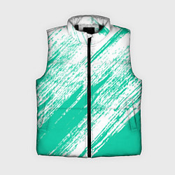 Женский жилет The color is turquoise and white, цвет: 3D-черный