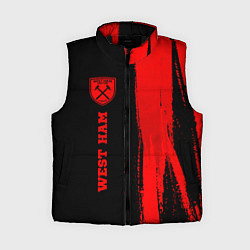 Женский жилет West Ham - red gradient по-вертикали, цвет: 3D-черный