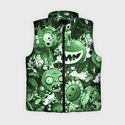 Женский жилет Растения против зомби в зеленом цвете, цвет: 3D-светло-серый