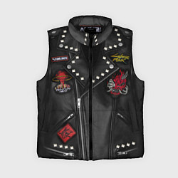 Женский жилет Косуха с нашивкой самурая киберпанк, цвет: 3D-черный