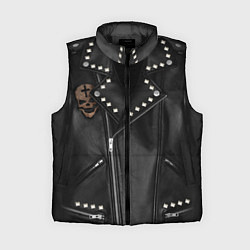 Женский жилет Косуха с черепом, цвет: 3D-черный