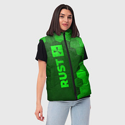 Женский жилет Rust - green gradient по-вертикали, цвет: 3D-черный — фото 2