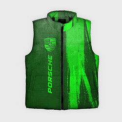 Женский жилет Porsche - green gradient по-вертикали, цвет: 3D-черный
