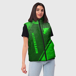 Женский жилет Hoffenheim - green gradient вертикально, цвет: 3D-черный — фото 2
