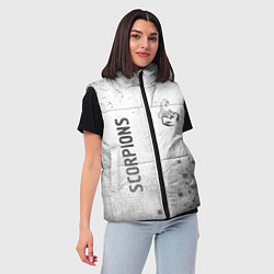 Женский жилет Scorpions - white gradient вертикально, цвет: 3D-черный — фото 2