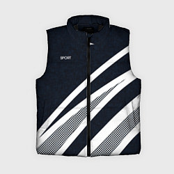 Женский жилет Sport тёмно-синий с полосами