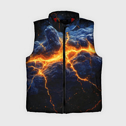 Женский жилет Молнии в разбитом небе, цвет: 3D-красный