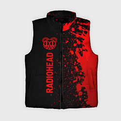 Женский жилет Radiohead - red gradient по-вертикали, цвет: 3D-черный