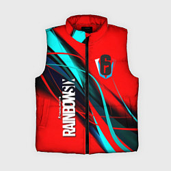 Женский жилет Rainbow six геометрия полосы, цвет: 3D-красный