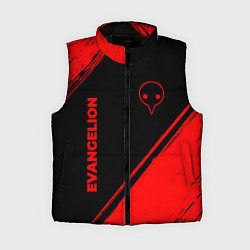 Женский жилет Evangelion - red gradient вертикально, цвет: 3D-черный