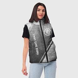 Женский жилет Three Days Grace - grey gradient вертикально, цвет: 3D-черный — фото 2