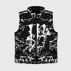 Женский жилет Monster energy белые штрихи краско