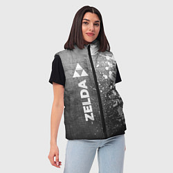 Женский жилет Zelda - grey gradient по-вертикали, цвет: 3D-черный — фото 2