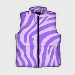 Женский жилет Лавандовый тигровый паттерн, цвет: 3D-светло-серый