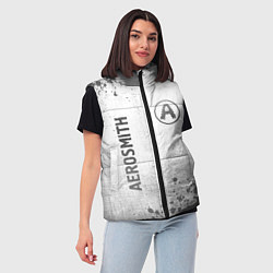 Женский жилет Aerosmith - white gradient вертикально, цвет: 3D-черный — фото 2