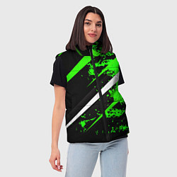 Женский жилет Color black and green, цвет: 3D-черный — фото 2