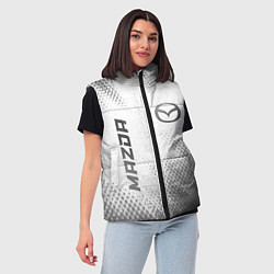 Женский жилет Mazda - white gradient вертикально, цвет: 3D-черный — фото 2