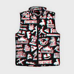 Женский жилет Fortnite glitch game, цвет: 3D-черный