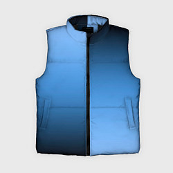 Женский жилет Градиент сине-голубой пополам, цвет: 3D-черный