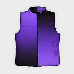 Женский жилет Чёрно-сиреневый градиент пополам