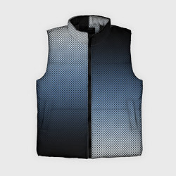 Женский жилет Чёрно-синий текстурированный градиент пополам, цвет: 3D-черный