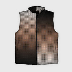 Женский жилет Чёрно-коричневый текстурный градиент пополам